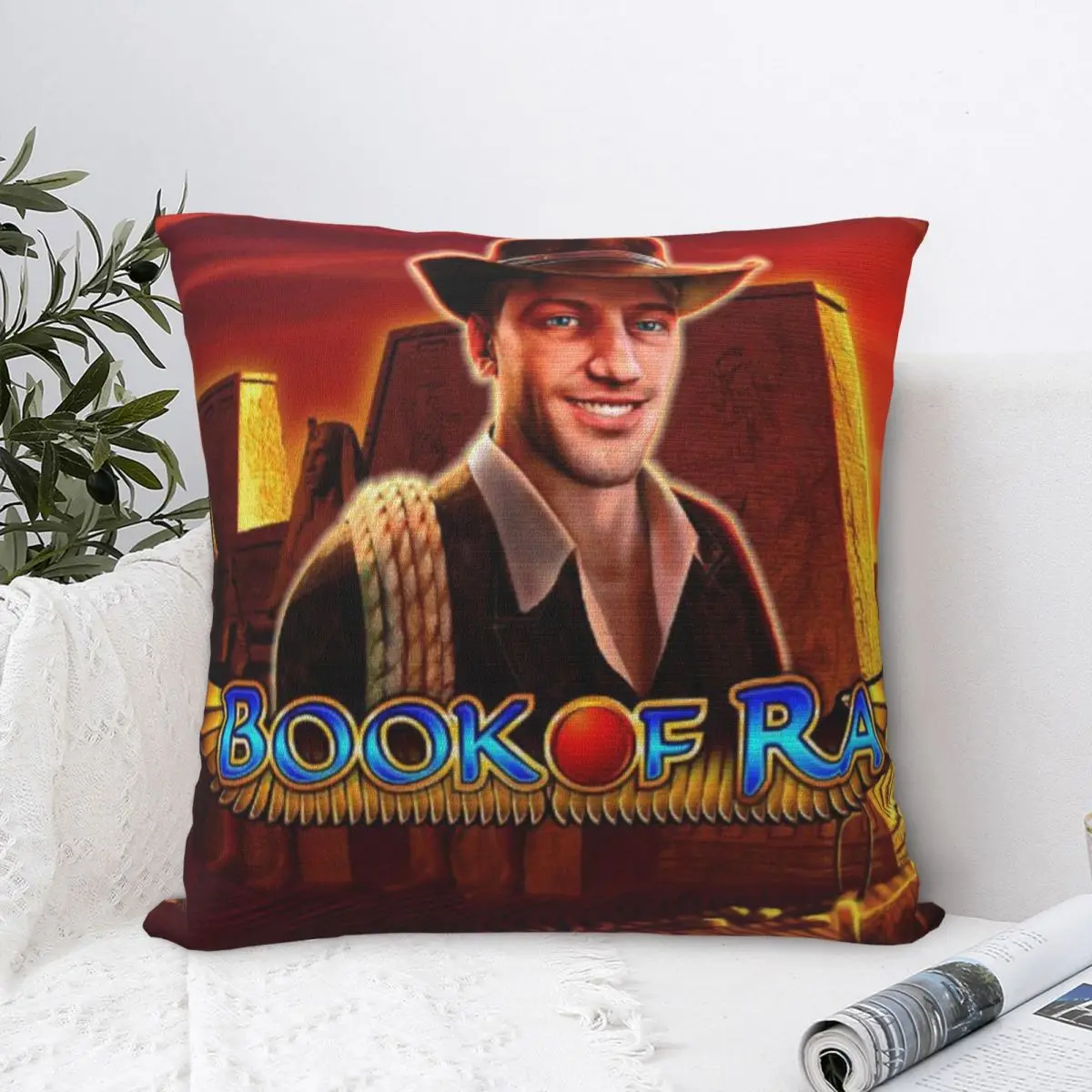 Book Of Ra Square Pillowcase Polyester Pillow Cover Velvet Cushion Decor Comfort Throw Pillow For Home Bedroom