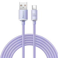 Baseus Crystal Shine Series USB-C Cable 100W 2m Purple Quick Charge