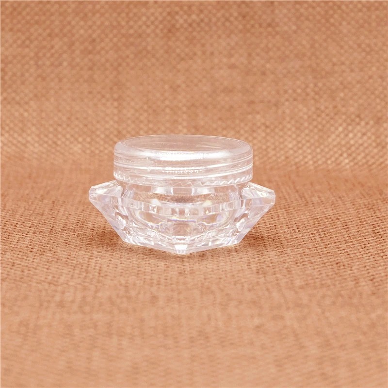 Barattolo di plastica a forma di diamante da 3 g 5 g 3 ml 5 ml Crema cosmetica per rossetto Uso da viaggio Bottiglia Ombretto Campione Contenitore riutilizzabile