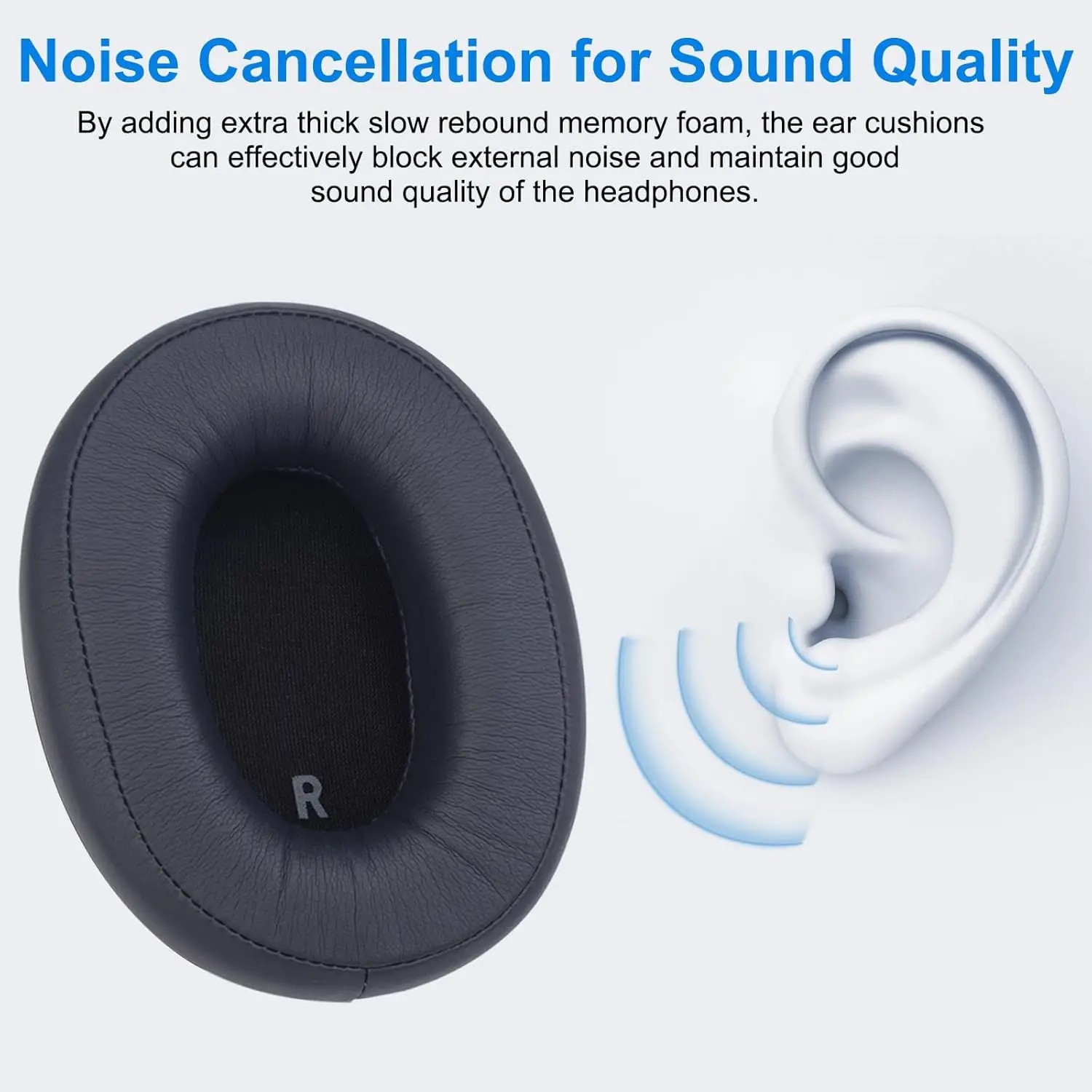 Bantalan telinga pengganti kompatibel dengan Audio-Technica ATH-SR9 ATH-DSR7BT ATH-DSR9BT bantalan telinga headphone, Headset earpad, lembut