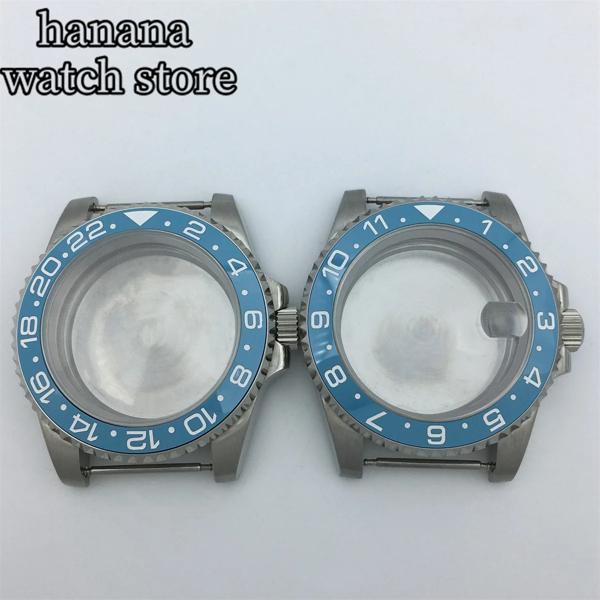 

40mm case with blue ceramic bezelle sapphire glass fit NH34 NH35 NH36 ETA2836 2824 PT5000 movement 100 meters waterproof