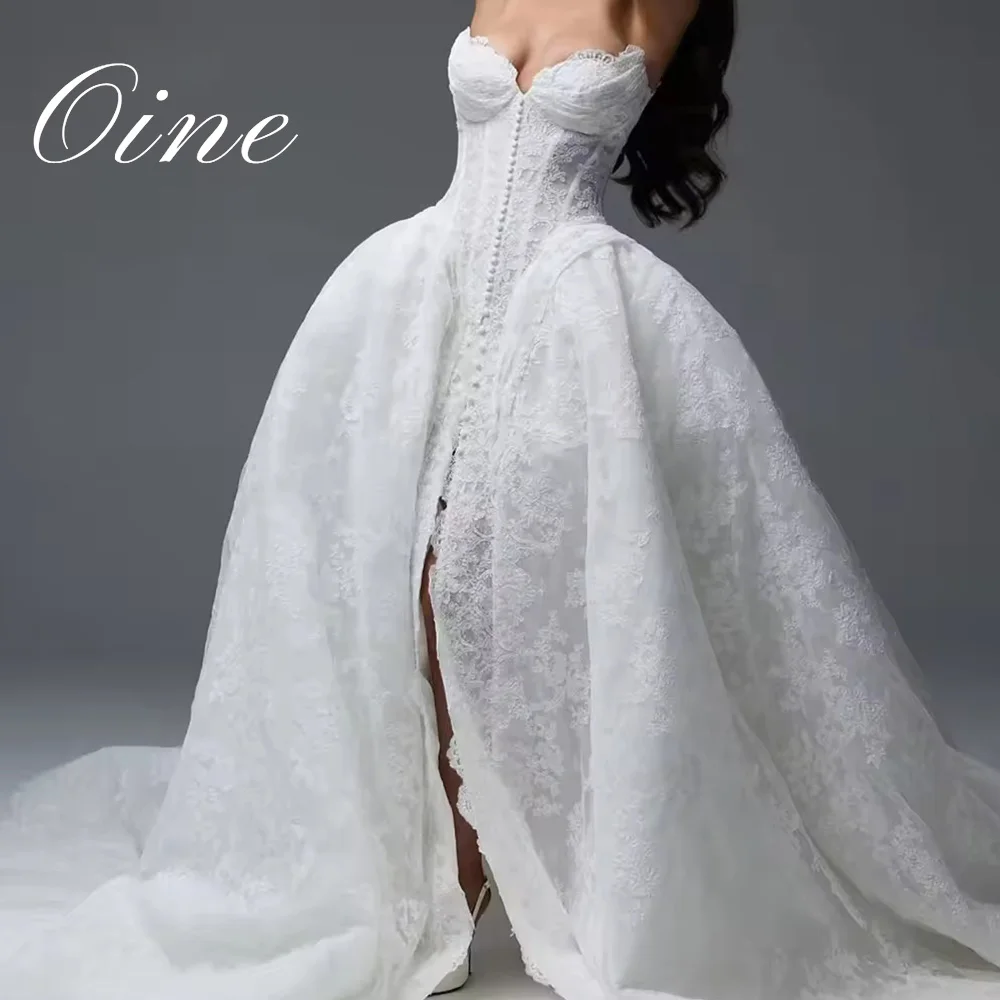 Oine 2026 Lace Sleeveless Wedding Dresses Corset Dress Sweetheart Collar Vestidos De Novia Elegant Customized Robe De Mariée