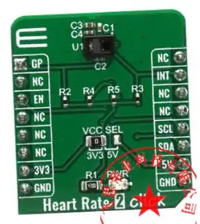 MIKROE-4037 MAXM8616 2 Click measuring biological Heart Rate sensor Heart Rate