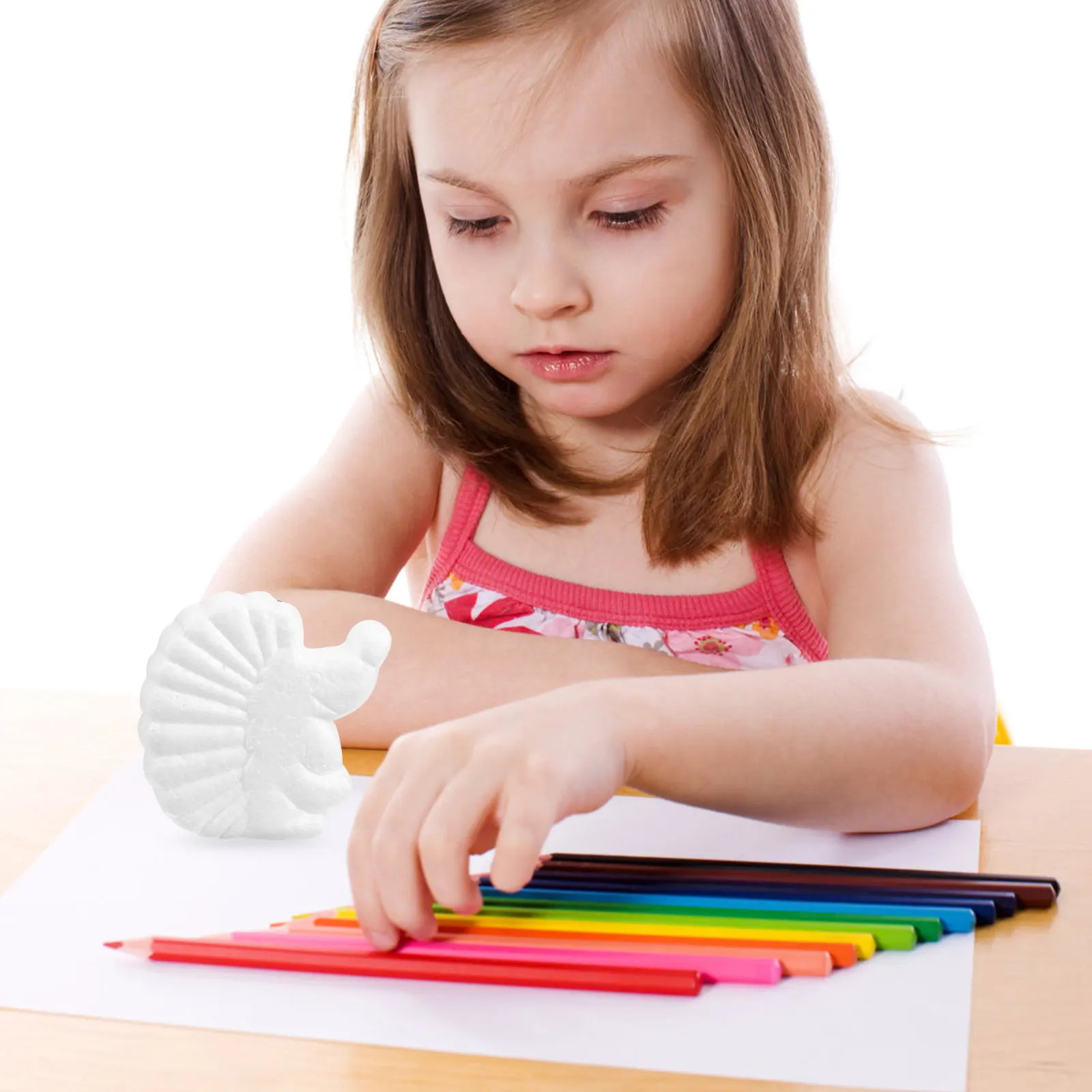 

50 шт. Набор пенопластовых фигурок ежиков для творчества, неокрашенные, для декоративных поделок и украшения вечеринок