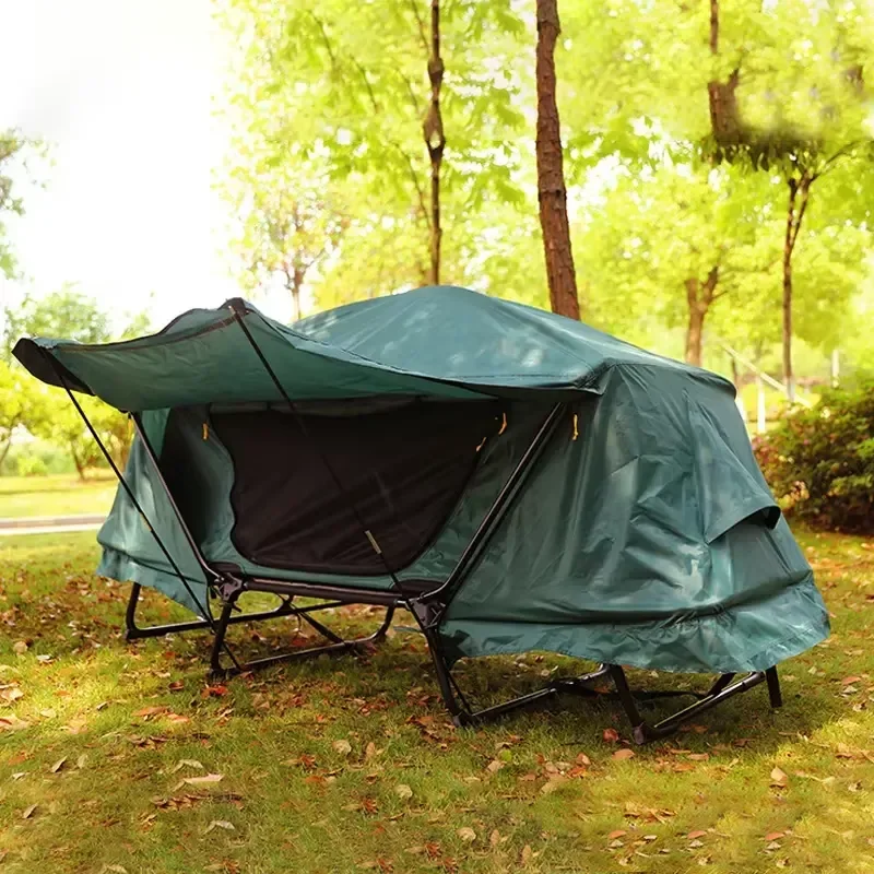 Professional Manufacture Custom Outdoor Tent Cot Pop up Automatic Fishing Camping Off-Ground Cot Tent