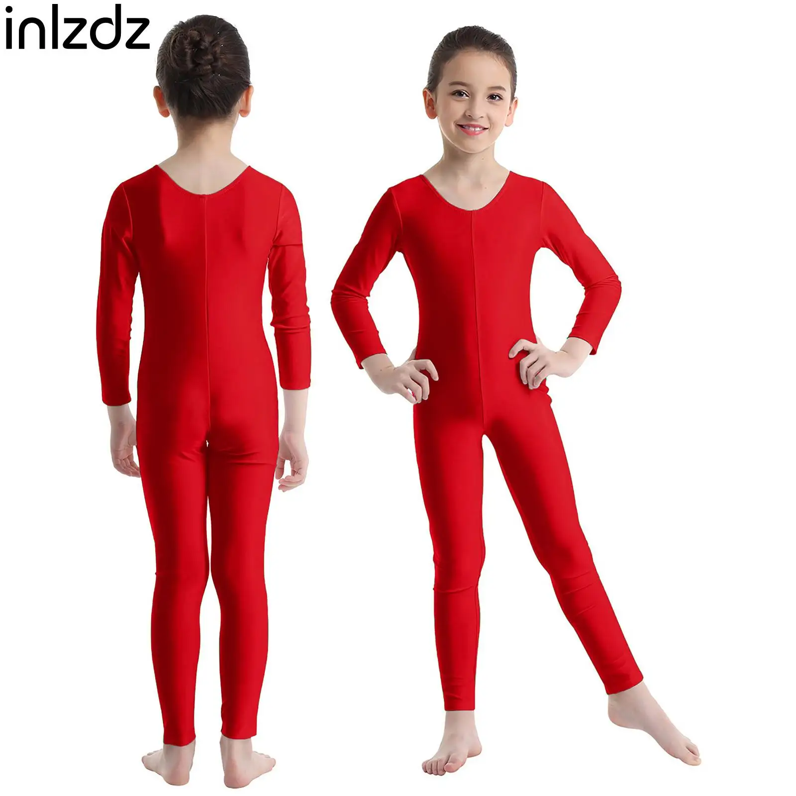 

Kids Long Sleeve Tight Leotard for Girls Ballet Dance Leotards Skating Gymnastics Jumpsuit Children Dancewear Exercise Costumes