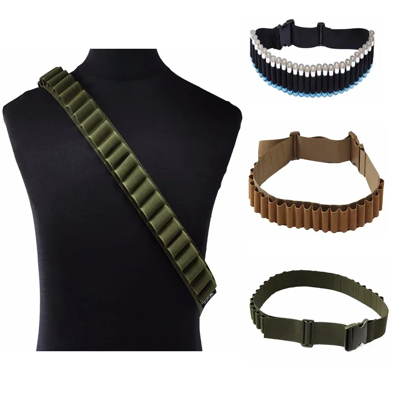 Caza táctica 27 carcasa de escopeta calibre 12 GA Bandolera cinturón soporte de munición cinturón de cartucho de escopeta accesorio Airsoft