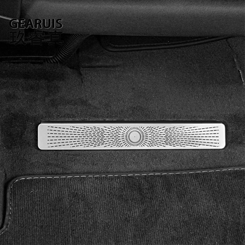 For Audi Q5 FY 2018-2024 Car Air Condition Vent Cover Rear Seat anti dust Outlet Audio Speaker stainless steel Auto Accessories