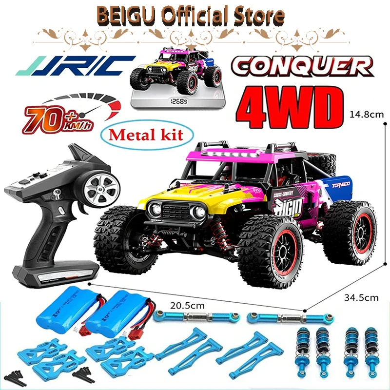 

JJRC C8805 Coche Teledirigido Todoterreno 4x4 De Alta Velocidad, Vehículo De Control Remoto Con LED, Escala 1:16, 70 Km/H, 2,4G,