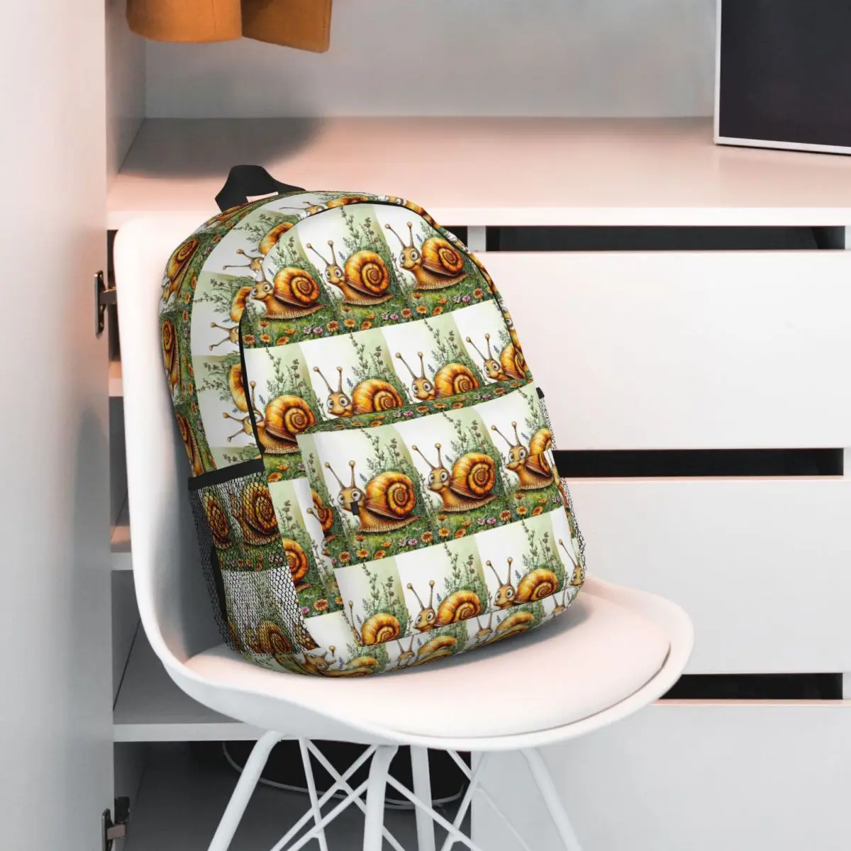 Snail Cartoon Cute Themed Backpack Student BookBag Kids School Bag Computer Shoulder Bags for Boys Girls