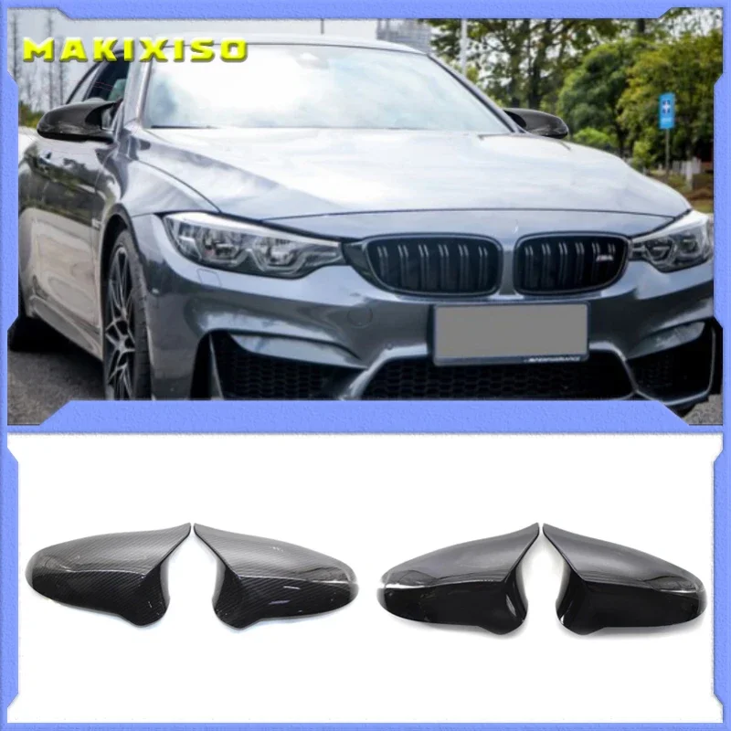 

A Pair Carbon Fiber Car Rear View Side Mirror Cover Caps Shell For BMW F80 F82 M4 For LHD 2015 2016 2017 2018