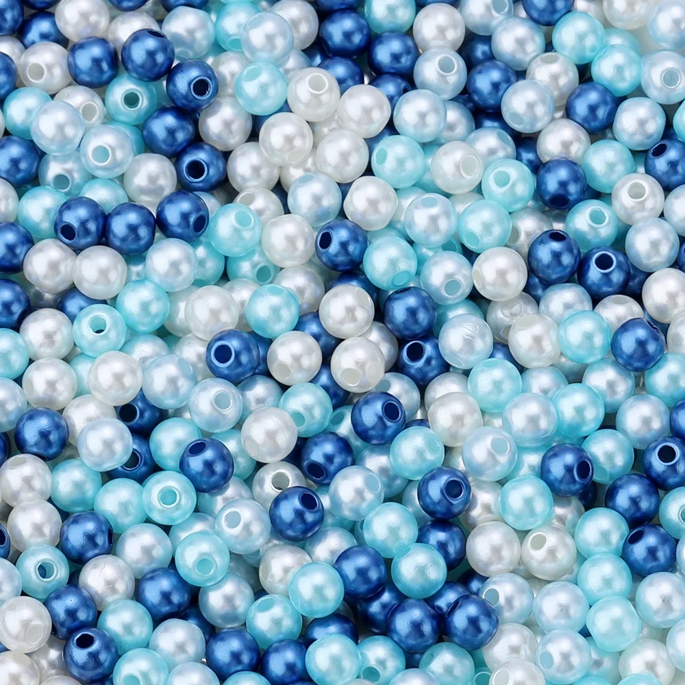50-1000 teile/los Runde ABS Imitation Perle Perlen Lose Perlen Kunststoff Acryl Spacer Perlen Für Schmuck Machen Diy Armband halskette