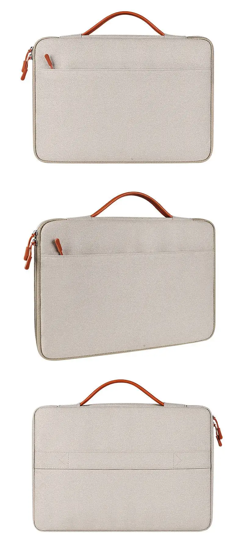 Laptop-Handtasche 13 15 Zoll Wasserdichte Polyester-Aktentasche für MacBook Tragbar Langlebig Büro – Detail 16