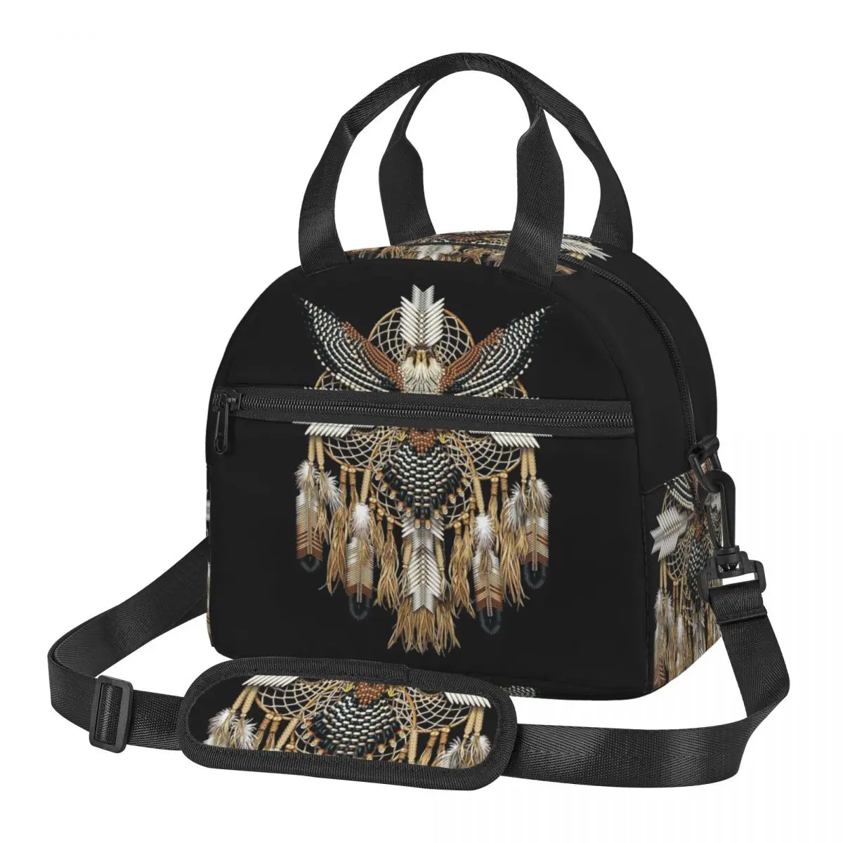 

Американская термосумка для обедов Native Mandala Owl для женщин и детей, портативная термосумка для еды, термосумка-тоут