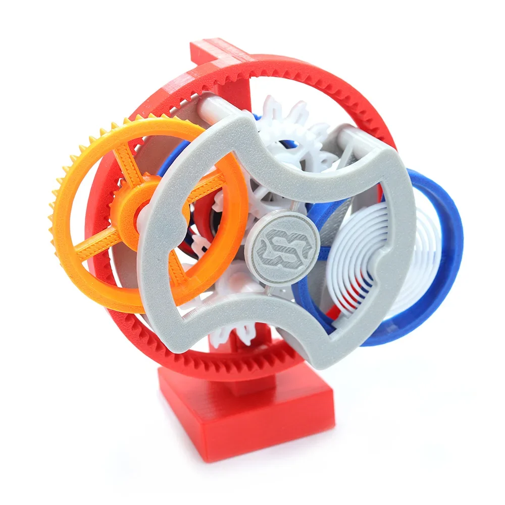 توربيون النموذج الميكانيكي ثلاثية الأبعاد الطباعة الهروب هيكل مبدأ جهاز الربيع ترس الطاقة نقل نموذج للتدريس