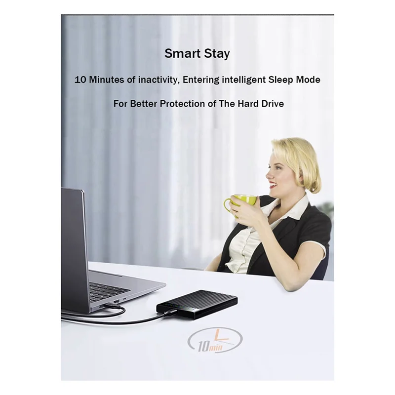 ABFN-Type-C Portable Hard Drive Chassis Intelligent Digital Display 2.5 Inch Laptop External SATA Serial Port U25T