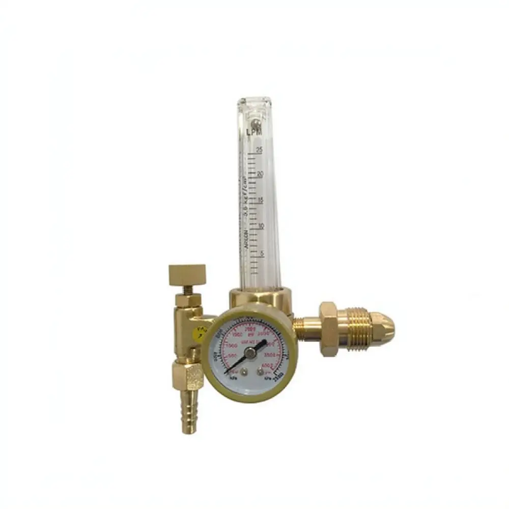 High Performance Argon CO2 Pressure Regulator Brass Welding Flowmeter CGA580 Valve Gas Flow Control Equipment