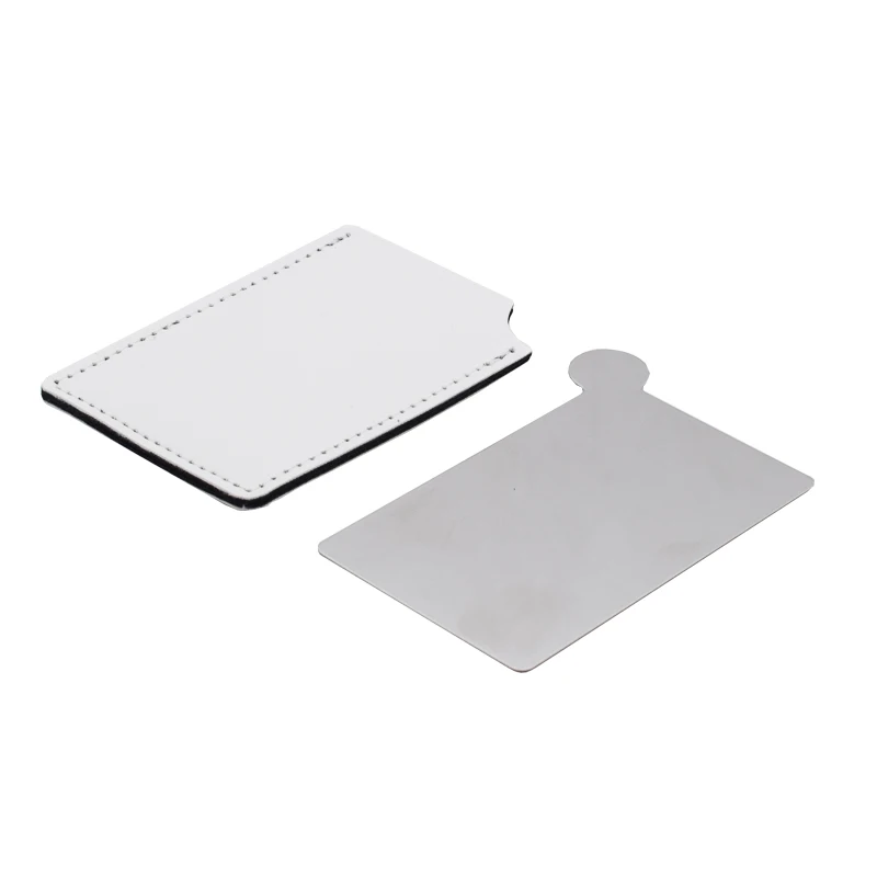 10pcs/lot High Quality Portable Blank Sublimation PU Cover Stainless Steel Mirror for Heat Press