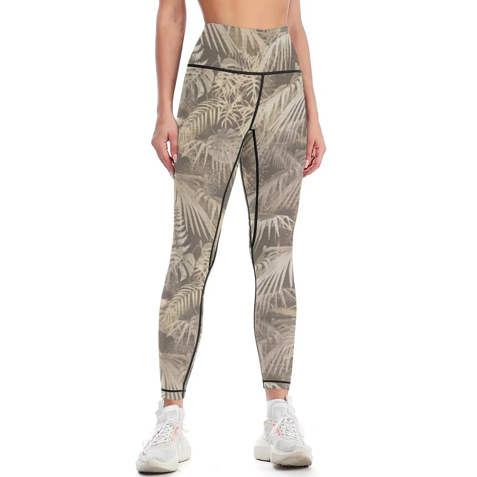 

Tropically (neutral colors) Leggings high waist gym sportswear woman Jogger pants Womens Leggings