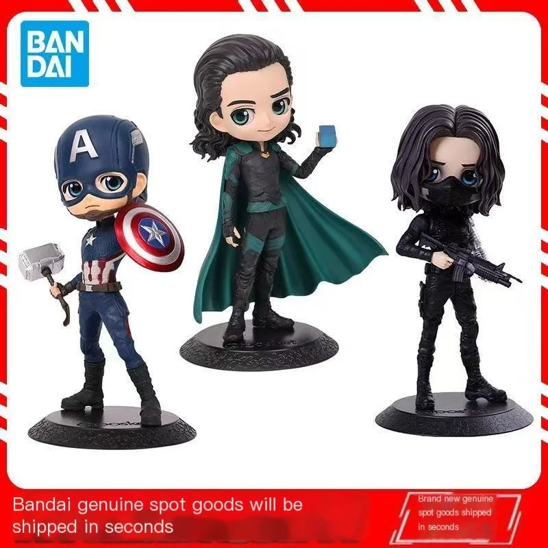 Bandai оригинальные Banpresto Qposket Мстители Капитан Америка Тор Одинсон Черная Вдова Баки Барнс Тор Fine Collection Фигурки