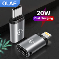 USB Type C Adapter For iphone USB C To Lightning Converter 20W Fast Charging Data Transfer Adapter Lightning To Type C Connector