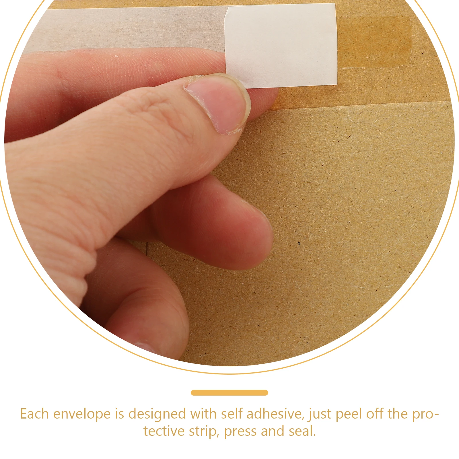 

100 Pcs Self Adhesive Envelope Kraft Paper Small Cash Coin Stickers Money Gifts Bag Savings Challenge Premium Durability