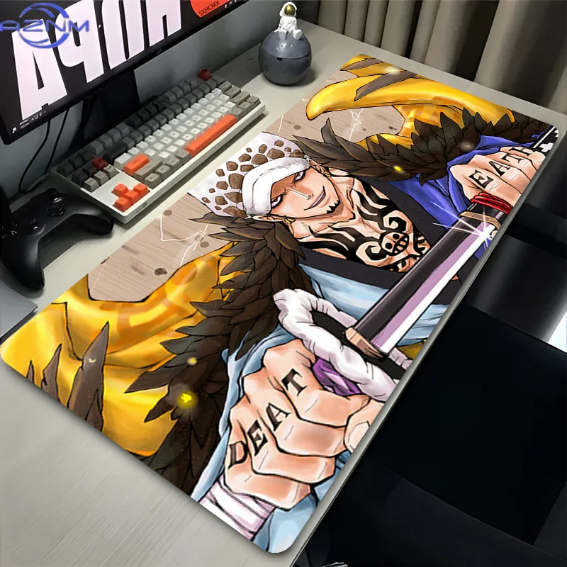 Mouse Pad Trafalgar Law Black Gamer Rubber Table Desk Mat Computer Keyboard Pad XL Gaming Accessories Carpet One Piece Mousepad