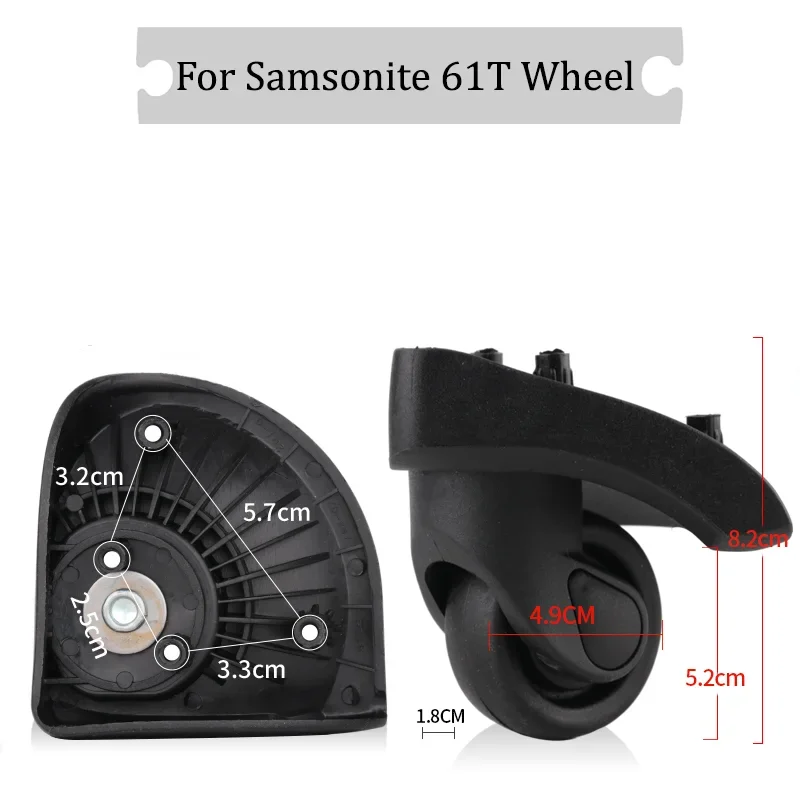 

For Samsonite 61T Universal Wheel Replacement Suitcase Silent Smooth Shock Absorbing Durable Convenient Accessories Caster Wheel
