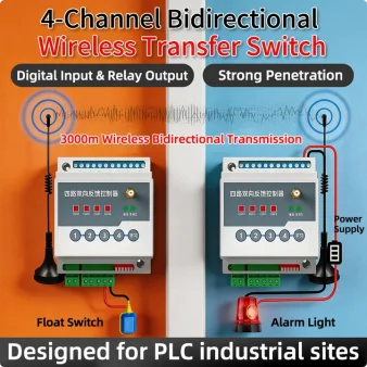Wireless transmission module transmitter receiver bidirectional remote relay agricultural industrial remote control Lora control