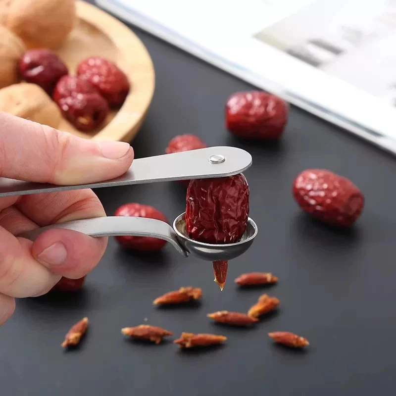 1/2PCS Stainless Steel Cherry Pitter Multifunctional Jujube Corer Fruit Core Remover Enucleator Household Kitchen Gadget