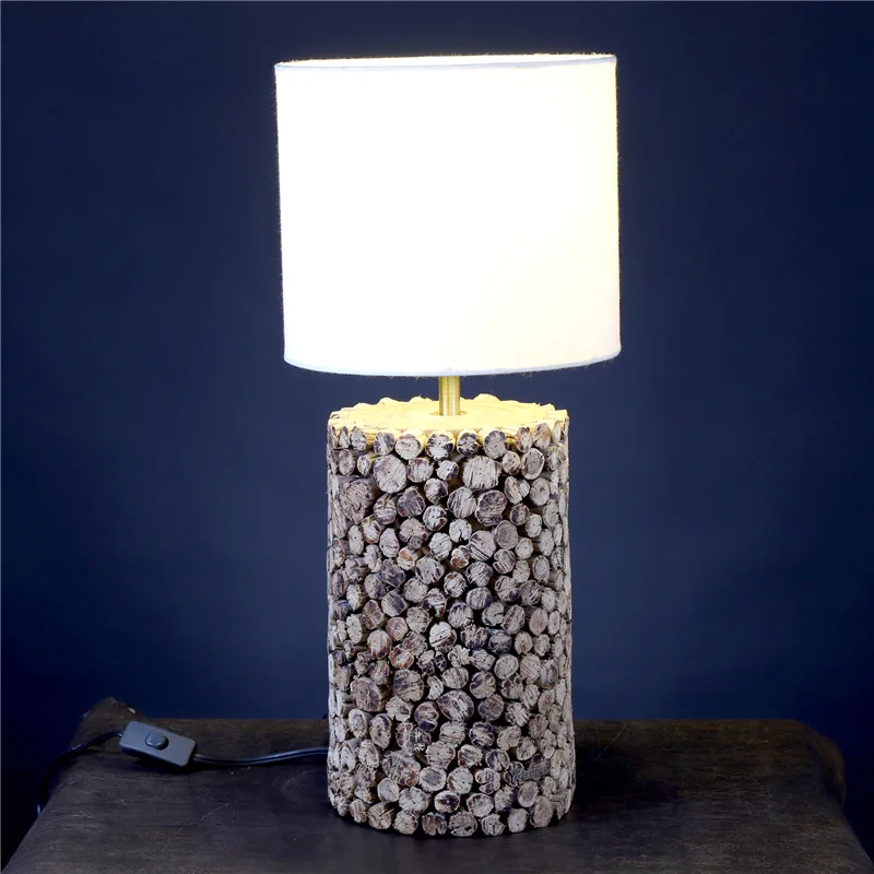 

Wooden craft desk lamp Floor lamp Bed and breakfast Restaurant Cafe Rotten wood branches Decorative wooden lamps