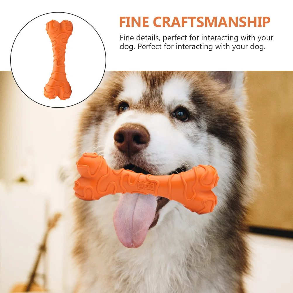 Dog Chew Toy Rubber Bone Chewing Puppy Cheese Bones Pet Multi-function Cartoon Portable Molar Accessory Shaped