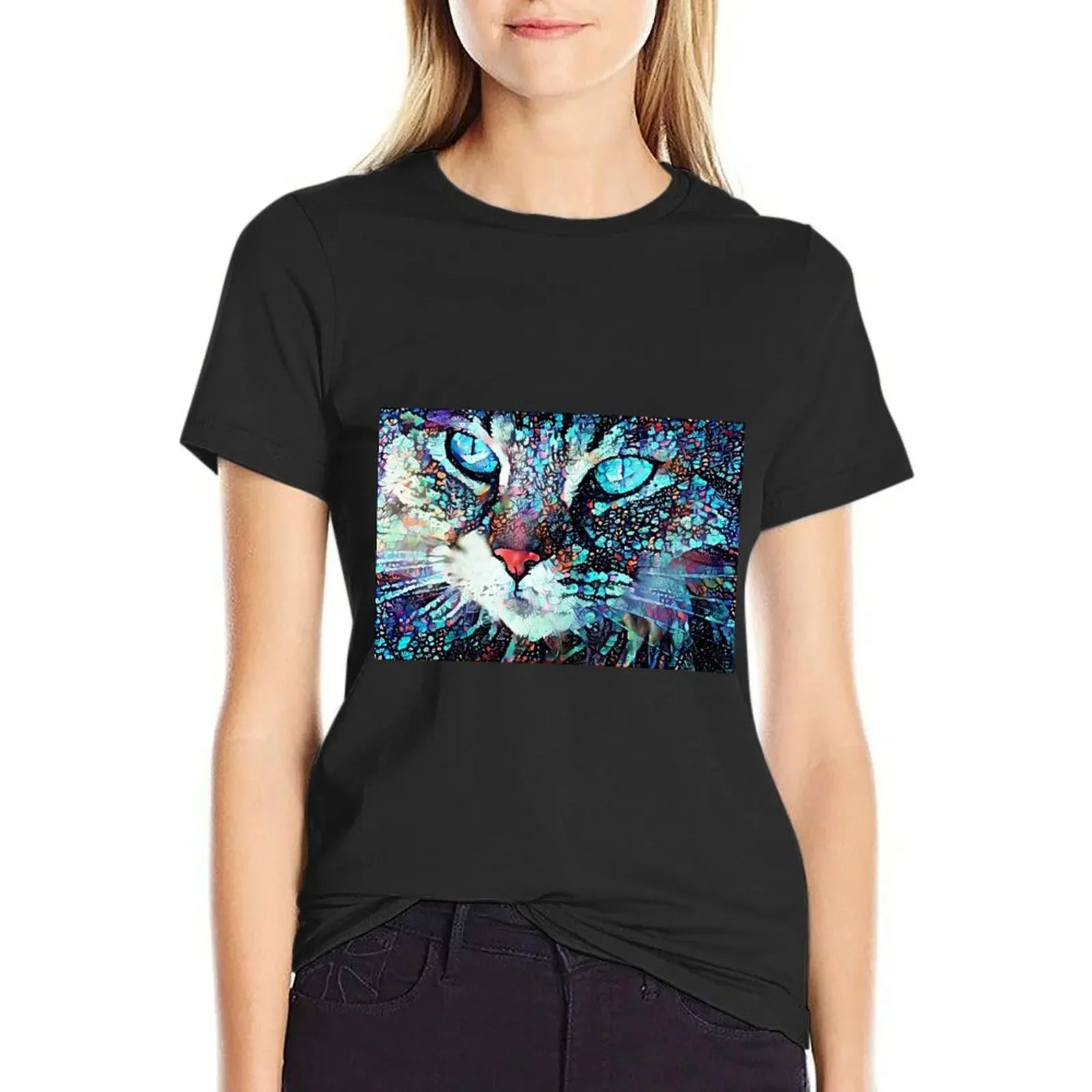 

A Cat Named Blue T-Shirt lady clothes animal print shirt for girls graphics t shirts for Womens