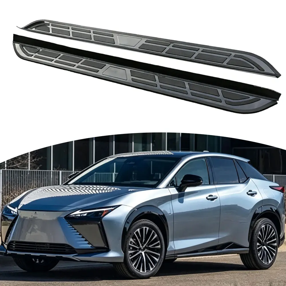 

Fits For Lexus RZ 2023-2026 2PCS Fixed Steps Nerf Bar Running Boards Side Steps Anti Slip Black