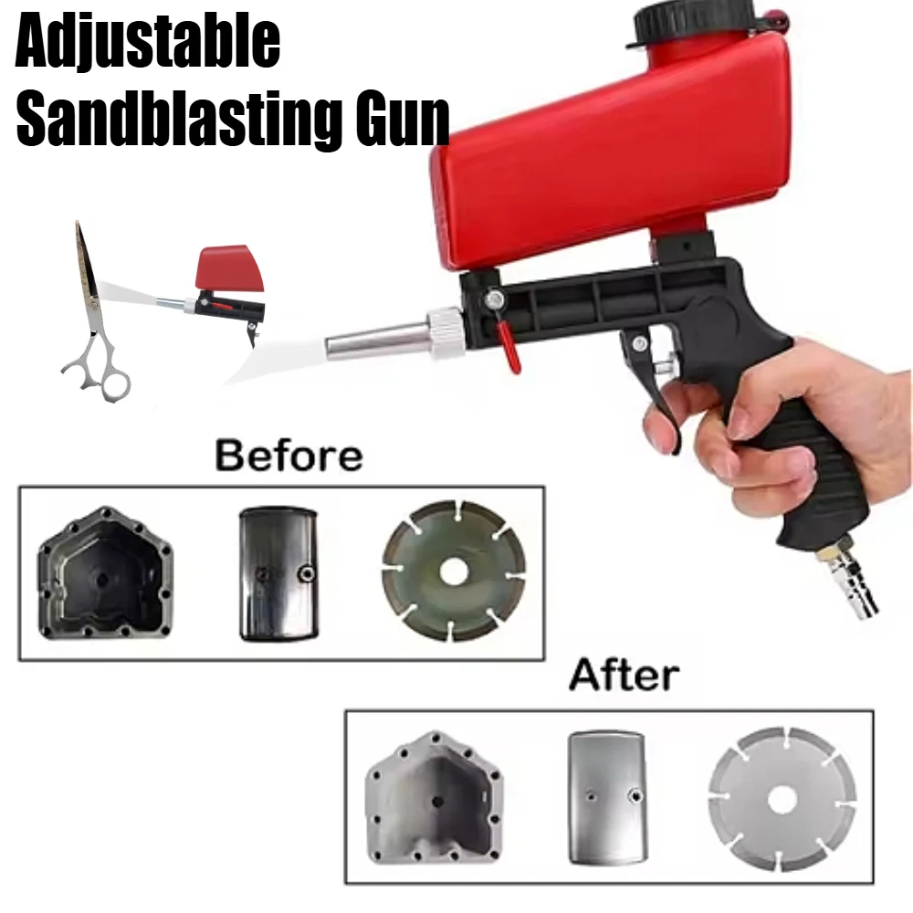 Pistolet de sablage réglable, Machine de sablage Portable, petite machine de sablage pneumatique portative par gravité