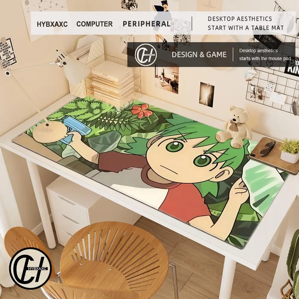 Y-yotsuba Anime Cartoon Mouse Pad Anti Slip Rubber Edge Locked Thickened Laptop Gaming Desk