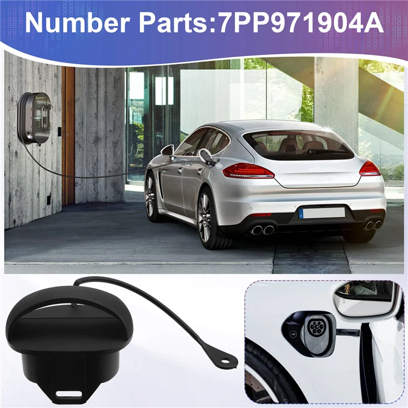 A11F-Car Battery Charging Cap Charging Socket Cover 7PP971904A For Porsche Panamera S Hybrid (EV-GAS) 2012-2015
