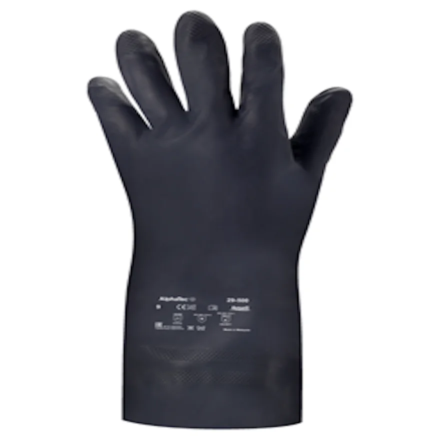 

Ansell AlphaTec® 29-500 Unlined medium chloroprene rubber Anti static gloves Length 30cm