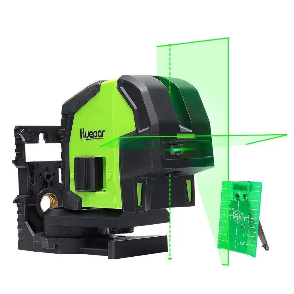 Huepar Self-leveling 8211G, Outdoor Pulse Mode,Multi 2 Line 2 Dots Professional Green Cross Line Laser Level