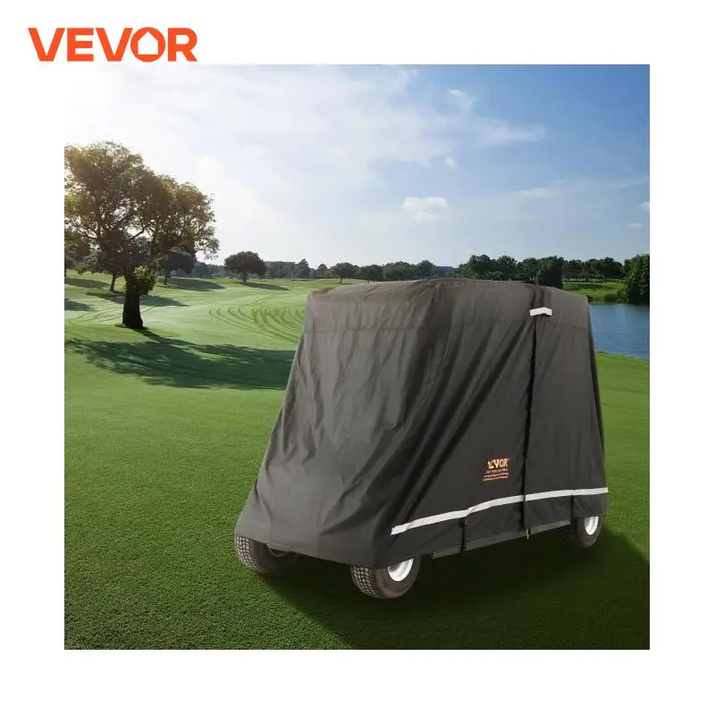 VEVOR 4 Passenger Golf Cart Cover 600D Polyester Full Cover Universal Fits for Most Brand Club Car Covers 