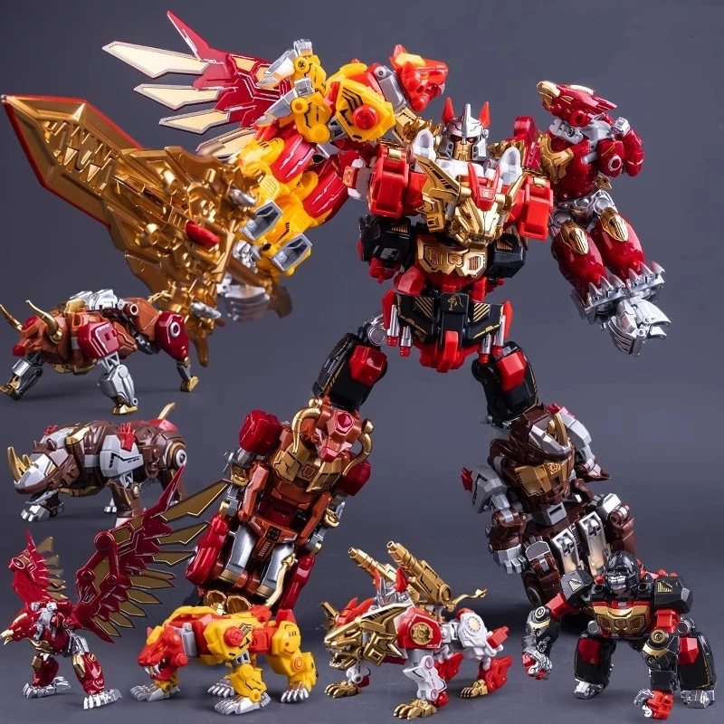 Recién llegado, juguetes de transformación YUEXING G1 KO Predaking, figura de acción, Robot de dinosaurio clásico, modelo Devastator, regalo para niños sin caja