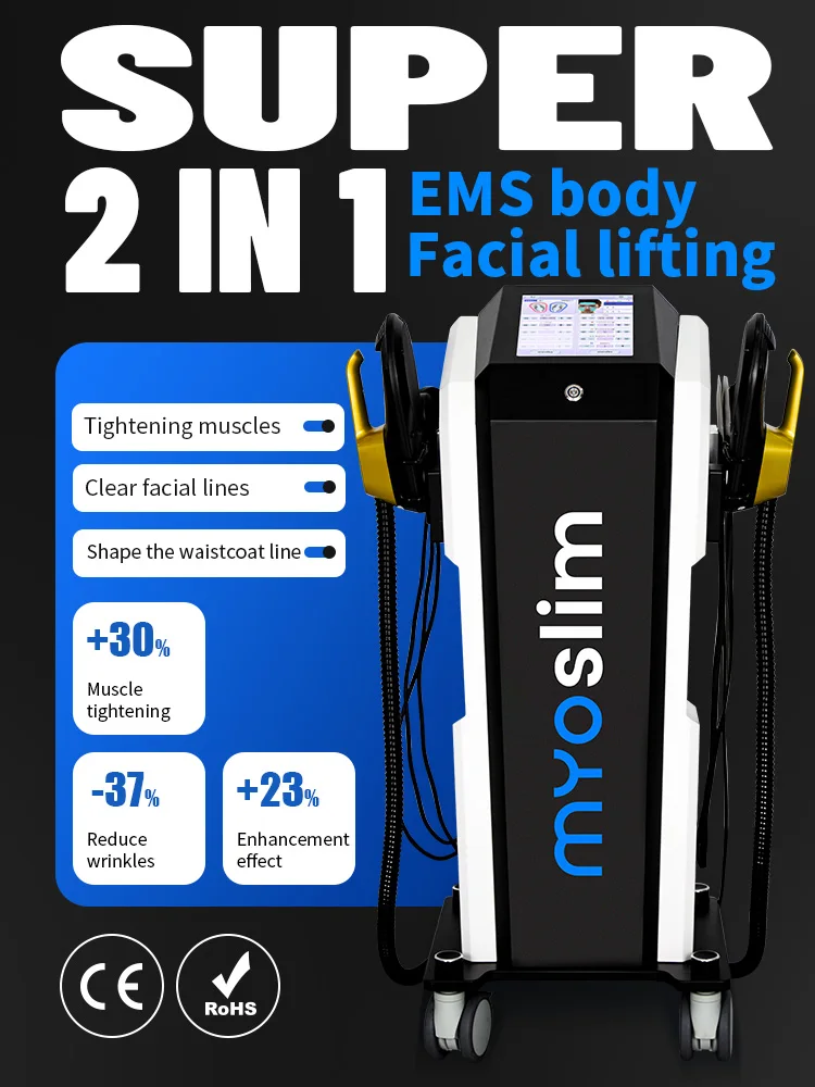 

Myoslim Pro 2025 6500w Rf Ems 2in1 Body Face Sculpting Machine Fat Burning Electromagnetic Muscle Stimulation Slimming Equipment