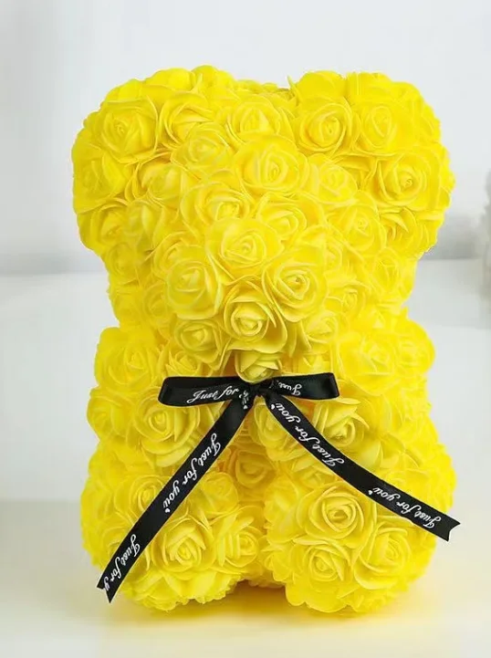 Rose Bear NEW Valentines Day Gifts 25cm Flower Bears Artificial Floral Decorations Mother' DAY Gift For Girlfriend Festival And image 5