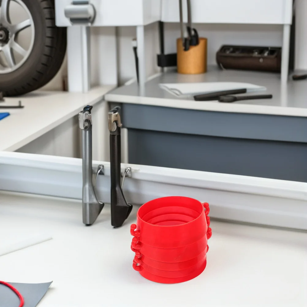 6Pcs Traffic Cone Chain Links with Hook Strong Plastic Connector Rings for Highway Safety Barrier