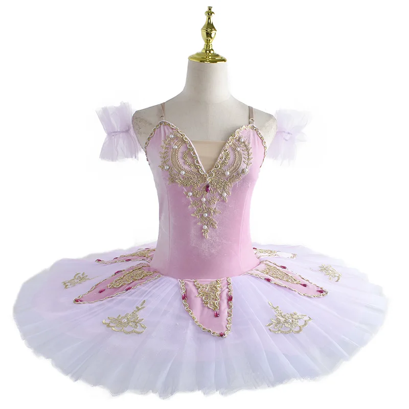 robe-de-ballet-professionnelle-bleue-pour-fille-tutu-de-pancake-ballerine-ixd'anniversaire-fzlake