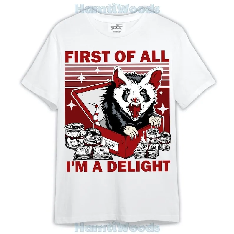 

Red Taxi 12s Shirt, Opossum I'm A Delight Shirt Retro Taxi Flip 12s Outfit