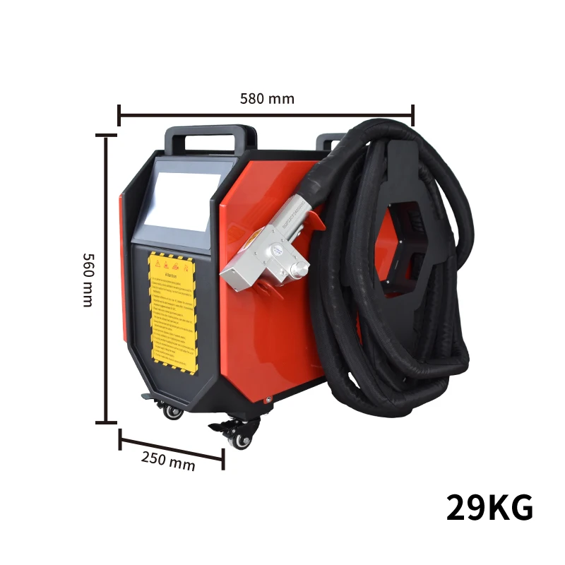 ماكينة تنظيف ألياف الليزر المحمولة بسعر منخفض 1000 وات 1500 وات لإزالة طلاء الصدأ للخشب المعدني