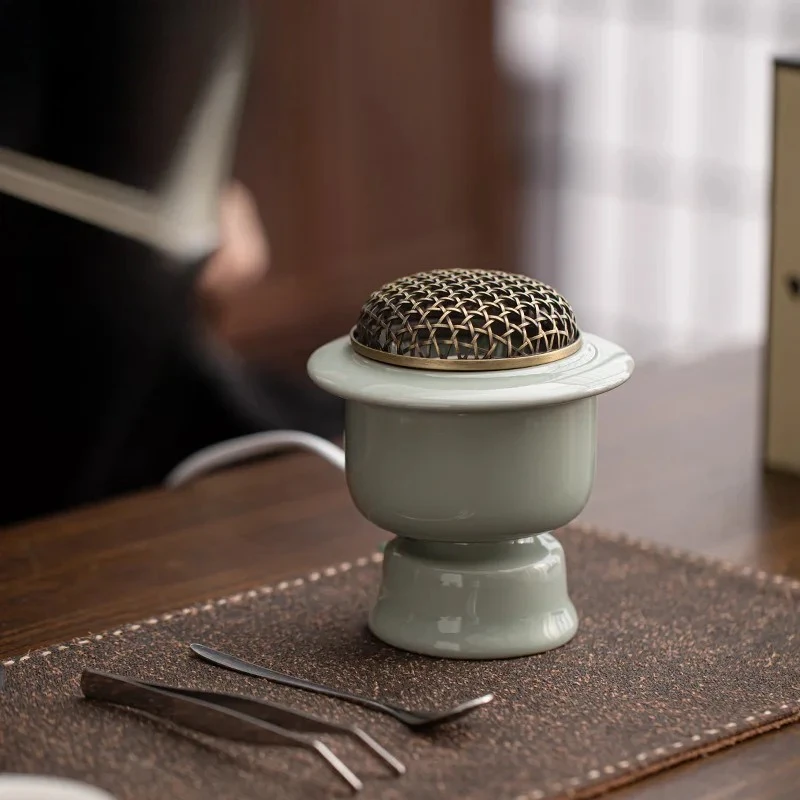 Song Rhyme Electronic Incense Burner 220V Timed Temperature Regulation Essential Oil Lamp Heater LCD Electric Fumigating Furnace