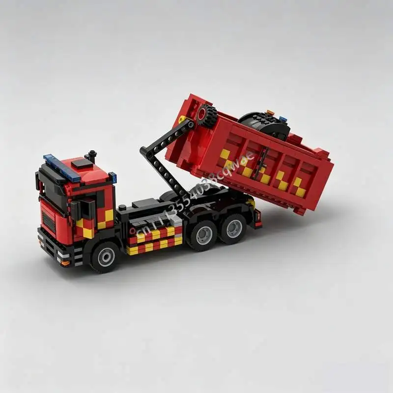 972 Parts MOC Fire Brigade Emergency Vehicle Model Custom Puzzle DIY Creative Assembly Technical Building Blocks Toy Gifts Set