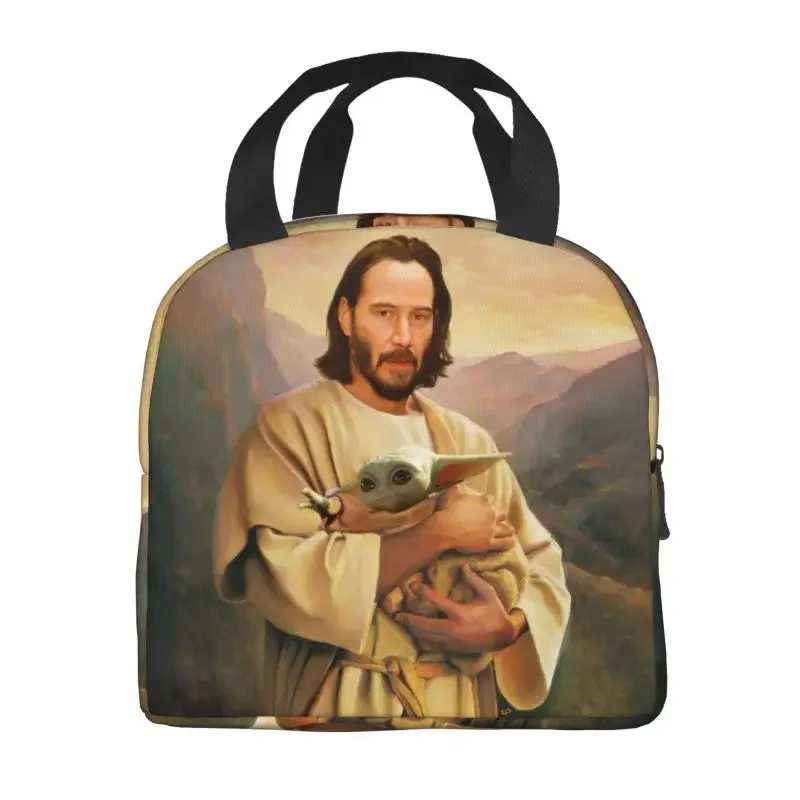 Saint Keanu Reeves And Insulated Lunch Tote Bag for Women Portable Thermal Cooler Bento Box School